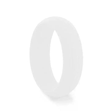 MOON Dual Groove Silicone Ring for Men and Women White Comfort Fit Hypoallergenic Thorsten - 8mm - Larson Jewelers