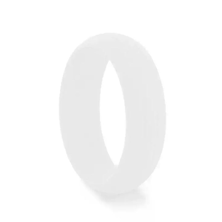 MOON Dual Groove Silicone Ring for Men and Women White Comfort Fit Hypoallergenic Thorsten - 8mm - Larson Jewelers
