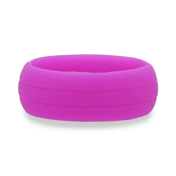 AMARIS Dual Groove Silicone Ring for Men and Women Purple Comfort Fit Hypoallergenic Thorsten - 8mm - Larson Jewelers