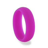 AMARIS Dual Groove Silicone Ring for Men and Women Purple Comfort Fit Hypoallergenic Thorsten - 8mm - Larson Jewelers