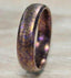 SERAPHIC Domed Titanium Ring with Purple and Gold Beveled Design - 6mm - Larson Jewelers