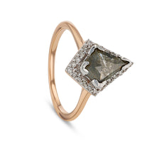 PEPPER 1.42 ct 14K Rose Gold Natural Kite Salt & Pepper Diamond Engagement Ring