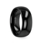 VAREN Black Titanium Polished Finish Men’s Domed Wedding Band - 8mm