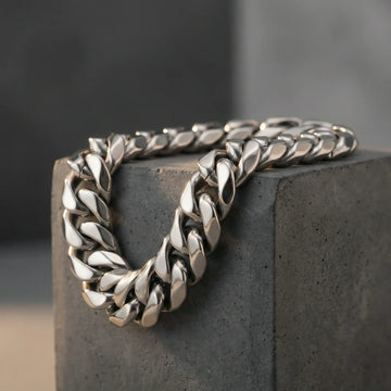 Stainless Steel 14mm Cuban Link Bracelet- 9 Inch - Larson Jewelers