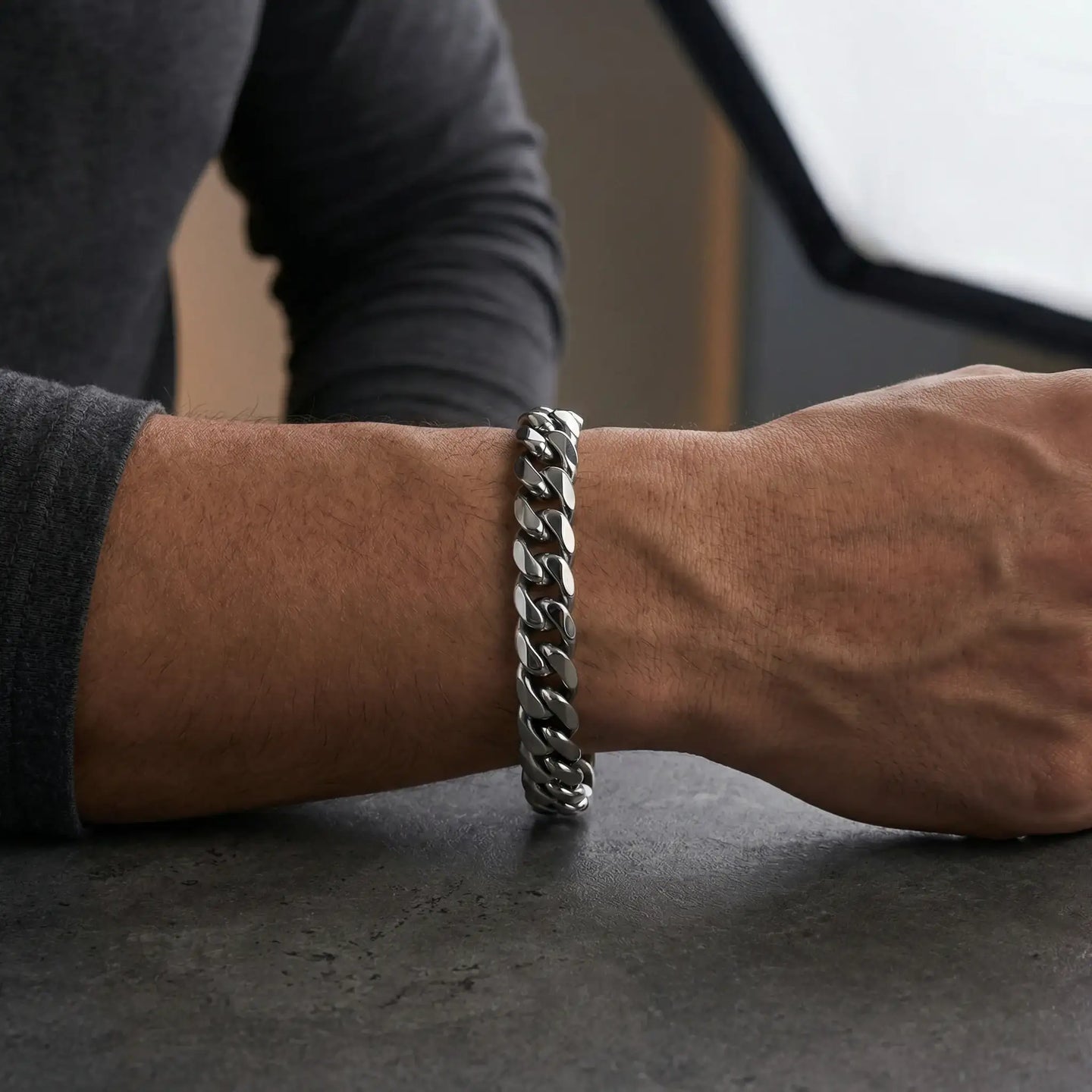 Stainless Steel 14mm Cuban Link Bracelet- 9 Inch - Larson Jewelers