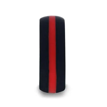 Matte Black Men's Silicone Ring ring With Vibrant Red Colored Inlay - 8mm - Larson Jewelers