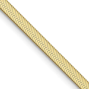 14k 2.5mm Silky Herringbone Chain Necklace - Larson Jewelers
