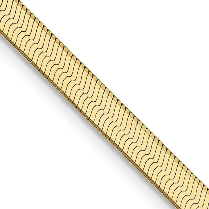 14k 3mm Silky Herringbone Chain Necklace - Larson Jewelers