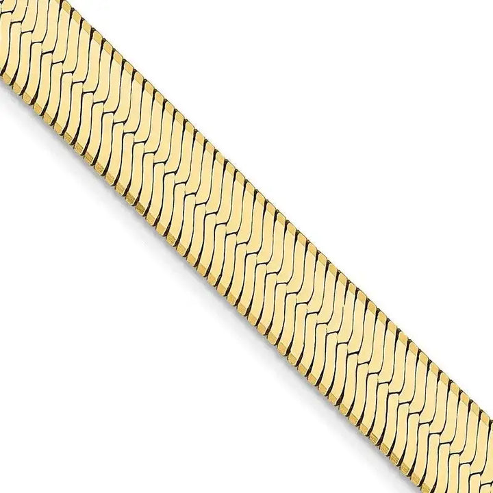 14k 6.5mm Silky Herringbone Chain Necklace - Larson Jewelers