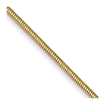 14K .8mm Round Snake with Lobster Clasp Chain Necklace - Larson Jewelers