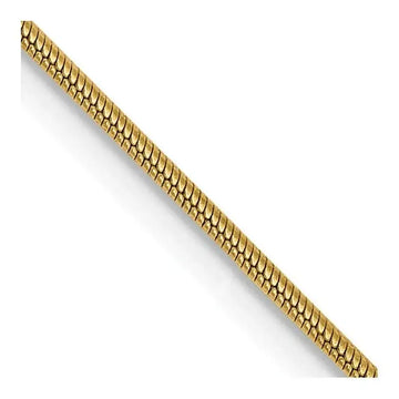 14K .9mm Round Snake with Lobster Clasp Chain Necklace - Larson Jewelers