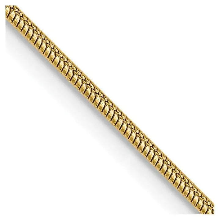14K 1.1mm Round Snake with Lobster Clasp Chain Necklace - Larson Jewelers