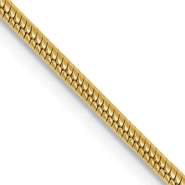 14K 1.6mm Round Snake Lobster Clasp Chain Necklace - Larson Jewelers