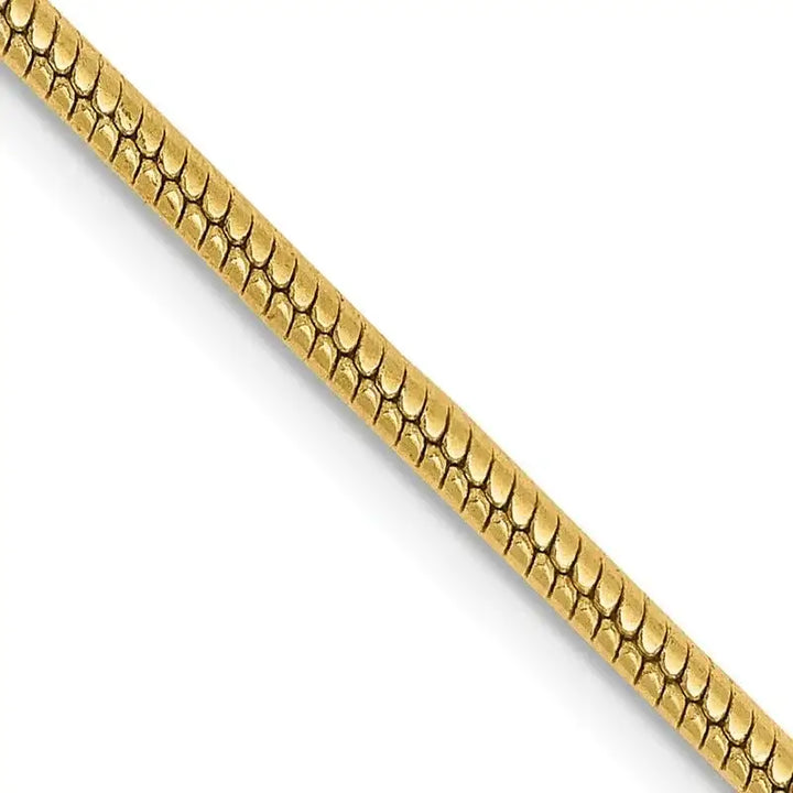 14K 1.85mm Round Snake Lobster Clasp Chain Necklace - Larson Jewelers
