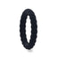 STONE Stackable Twist Silicone Ring for Women Black Comfort Fit Hypoallergenic Thorsten - 2mm - Larson Jewelers