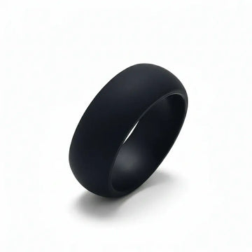 SEAL Silicone Ring for Men and Women Black Comfort Fit Hypoallergenic Thorsten - 8mm - Larson Jewelers