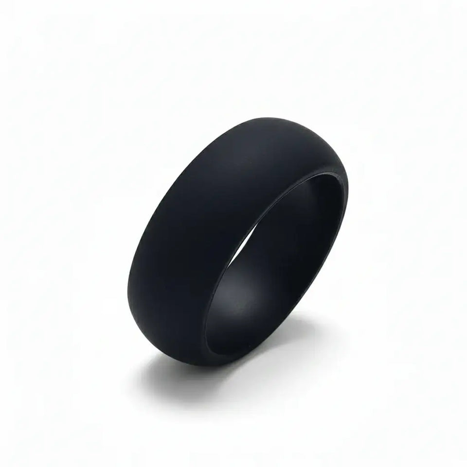 SEAL Silicone Ring for Men and Women Black Comfort Fit Hypoallergenic Thorsten - 8mm - Larson Jewelers