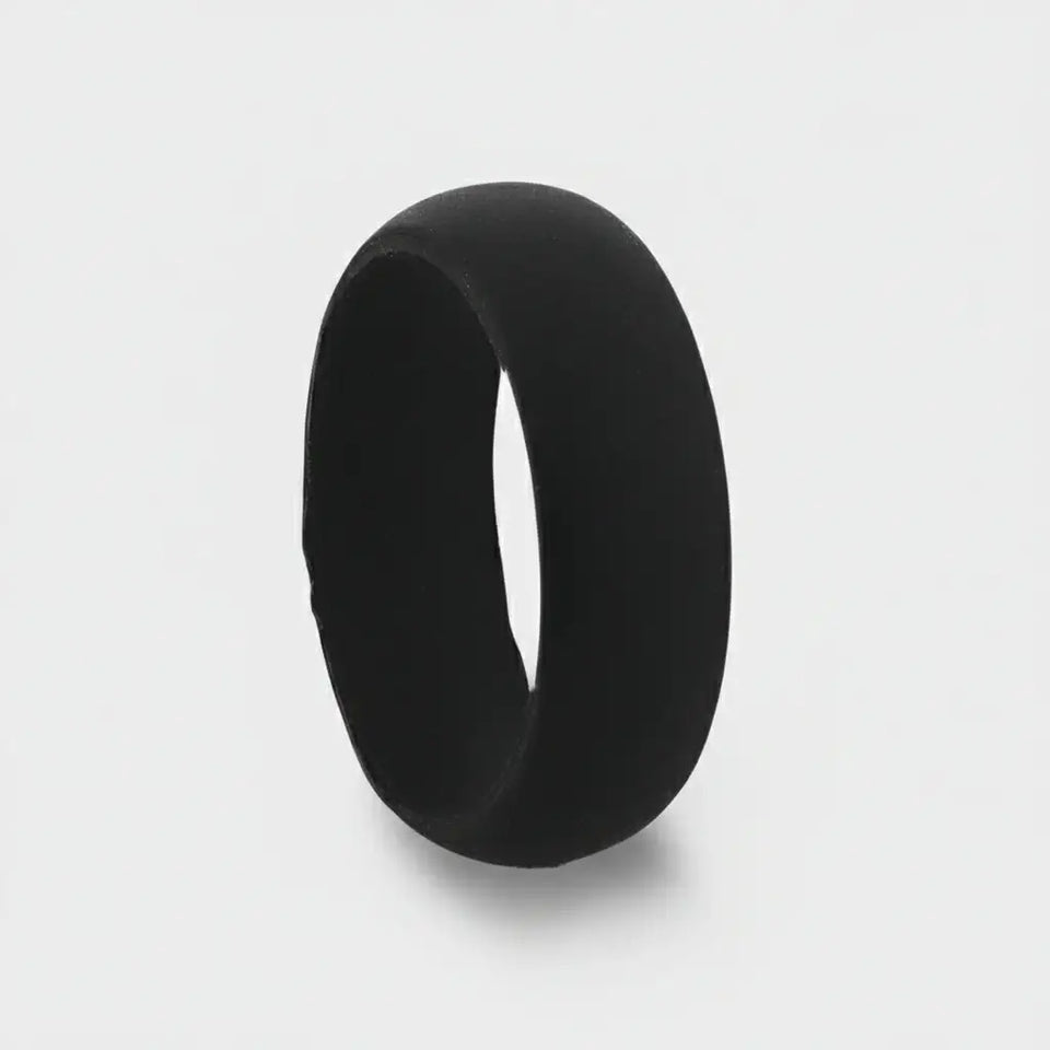 SEAL Silicone Ring for Men and Women Black Comfort Fit Hypoallergenic Thorsten - 8mm - Larson Jewelers