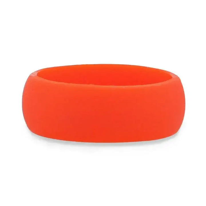TROPICANA Silicone Ring for Men and Women Orange Comfort Fit Hypoallergenic Thorsten - 8mm - Larson Jewelers