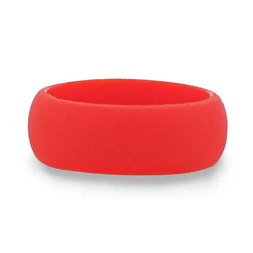 AMOROUS Silicone Ring for Men and Women Red Comfort Fit Hypoallergenic Thorsten - 8mm - Larson Jewelers
