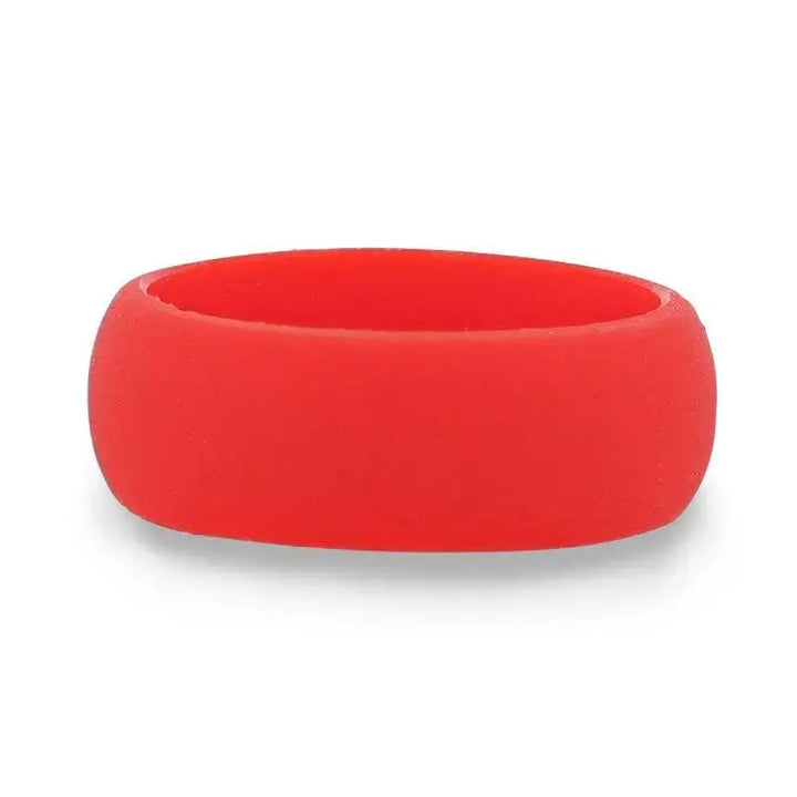 AMOROUS Silicone Ring for Men and Women Red Comfort Fit Hypoallergenic Thorsten - 8mm - Larson Jewelers