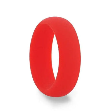 AMOROUS Silicone Ring for Men and Women Red Comfort Fit Hypoallergenic Thorsten - 8mm - Larson Jewelers
