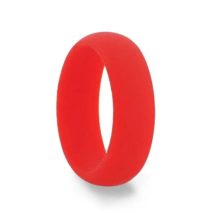AMOROUS Silicone Ring for Men and Women Red Comfort Fit Hypoallergenic Thorsten - 8mm - Larson Jewelers