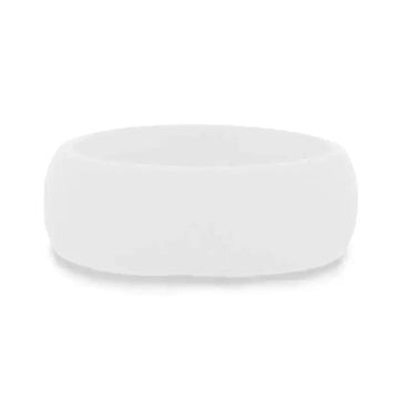 COCO Silicone Ring for Men and Women White Comfort Fit Hypoallergenic Thorsten - 8mm - Larson Jewelers