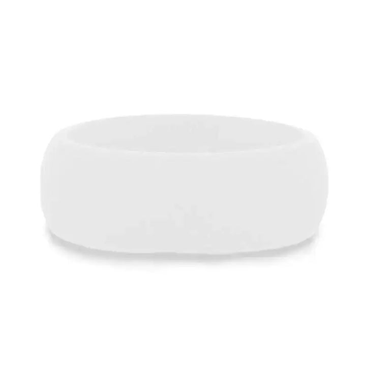 COCO Silicone Ring for Men and Women White Comfort Fit Hypoallergenic Thorsten - 8mm - Larson Jewelers