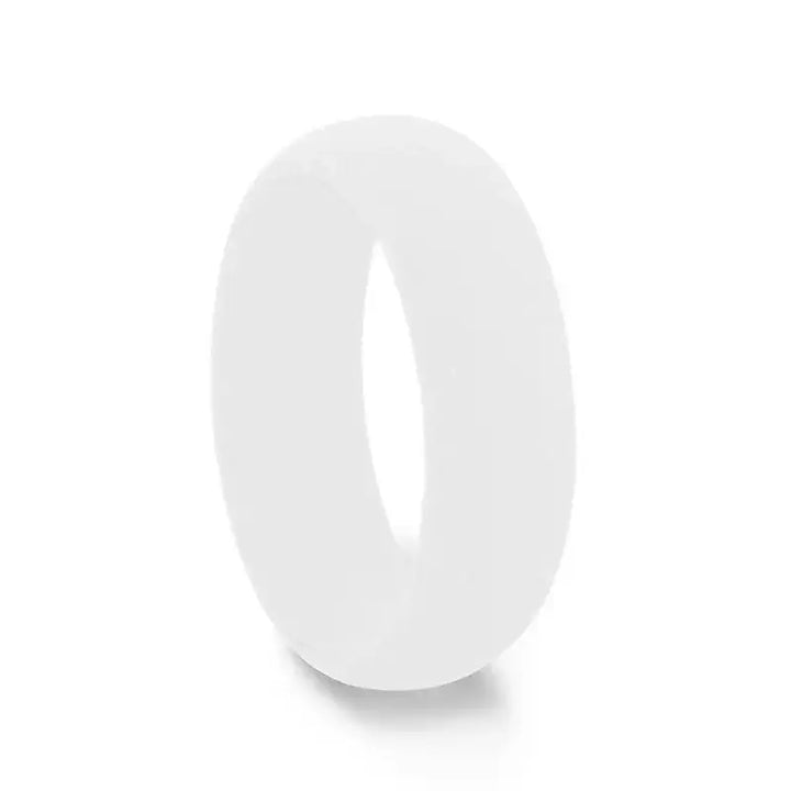 COCO Silicone Ring for Men and Women White Comfort Fit Hypoallergenic Thorsten - 8mm - Larson Jewelers