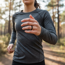 SHADOWPLAY Stackable Faceted Silicone Ring for Women Black Comfort Fit Hypoallergenic Thorsten - 2mm