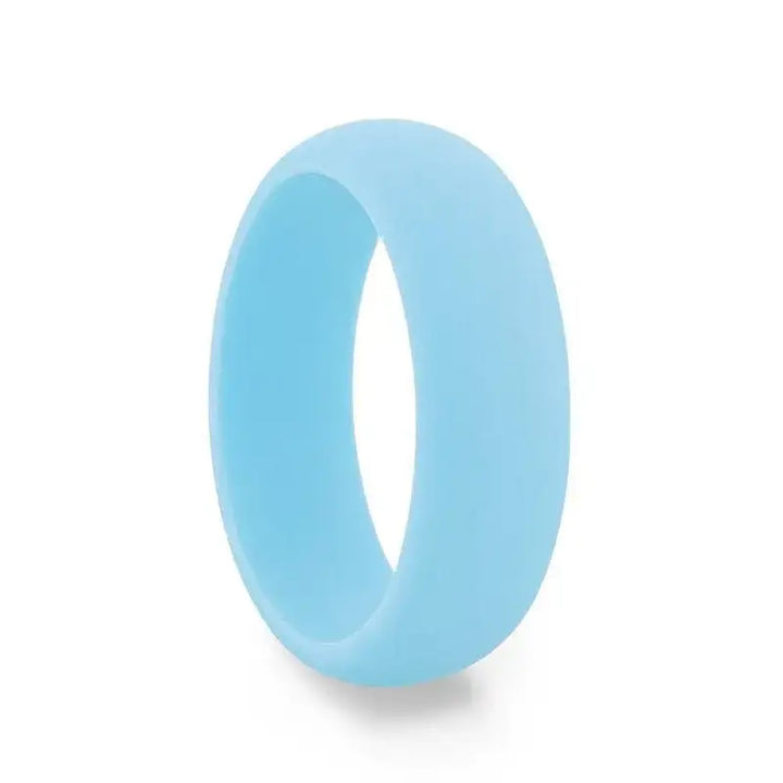 SKYLER Silicone Ring for Men and Women Light Blue Comfort Fit Hypoallergenic Thorsten - 8mm - Larson Jewelers