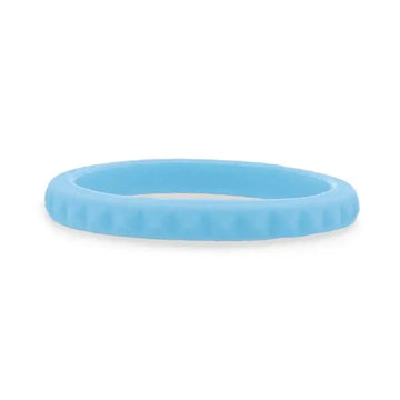 LUKA Stackable Faceted Silicone Ring for Women Light Blue Comfort Fit Hypoallergenic Thorsten - 2mm - Larson Jewelers