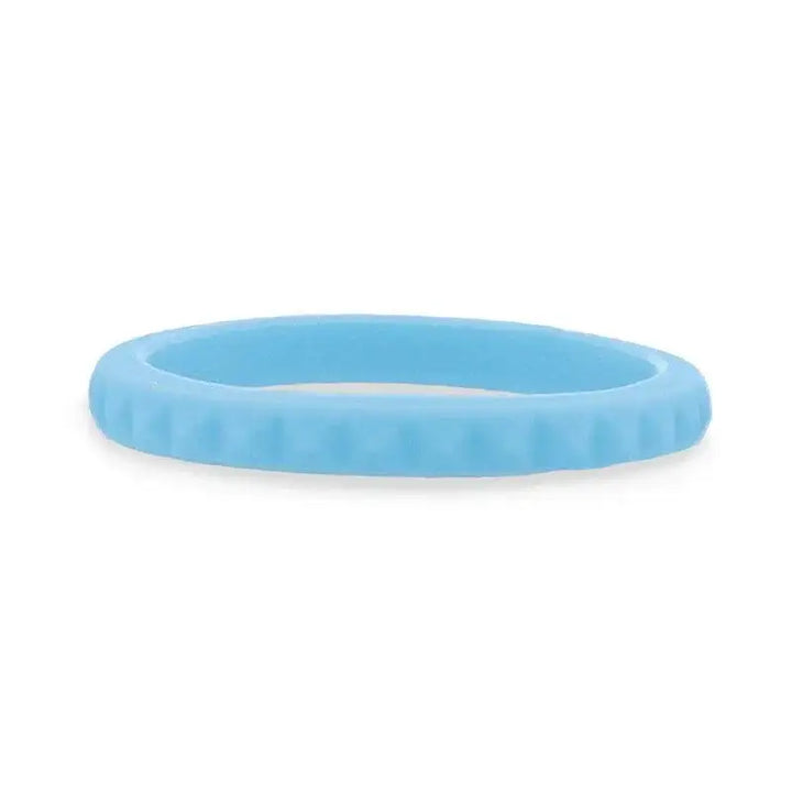 LUKA Stackable Faceted Silicone Ring for Women Light Blue Comfort Fit Hypoallergenic Thorsten - 2mm - Larson Jewelers