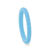 LUKA Stackable Faceted Silicone Ring for Women Light Blue Comfort Fit Hypoallergenic Thorsten - 2mm - Larson Jewelers