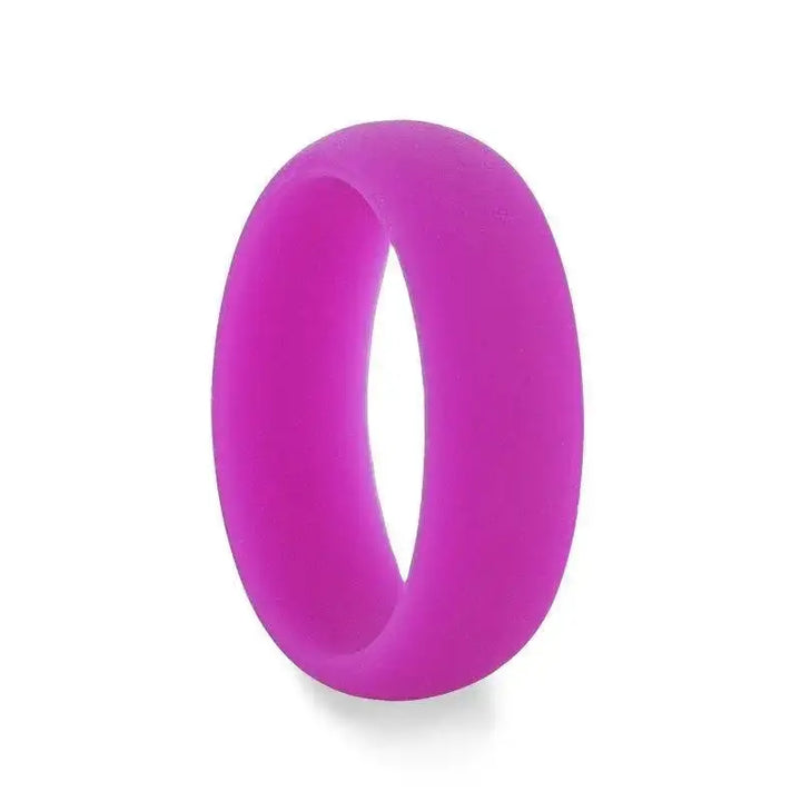 MAYRA Silicone Ring for Men and Women Purple Comfort Fit Hypoallergenic Thorsten - 8mm - Larson Jewelers