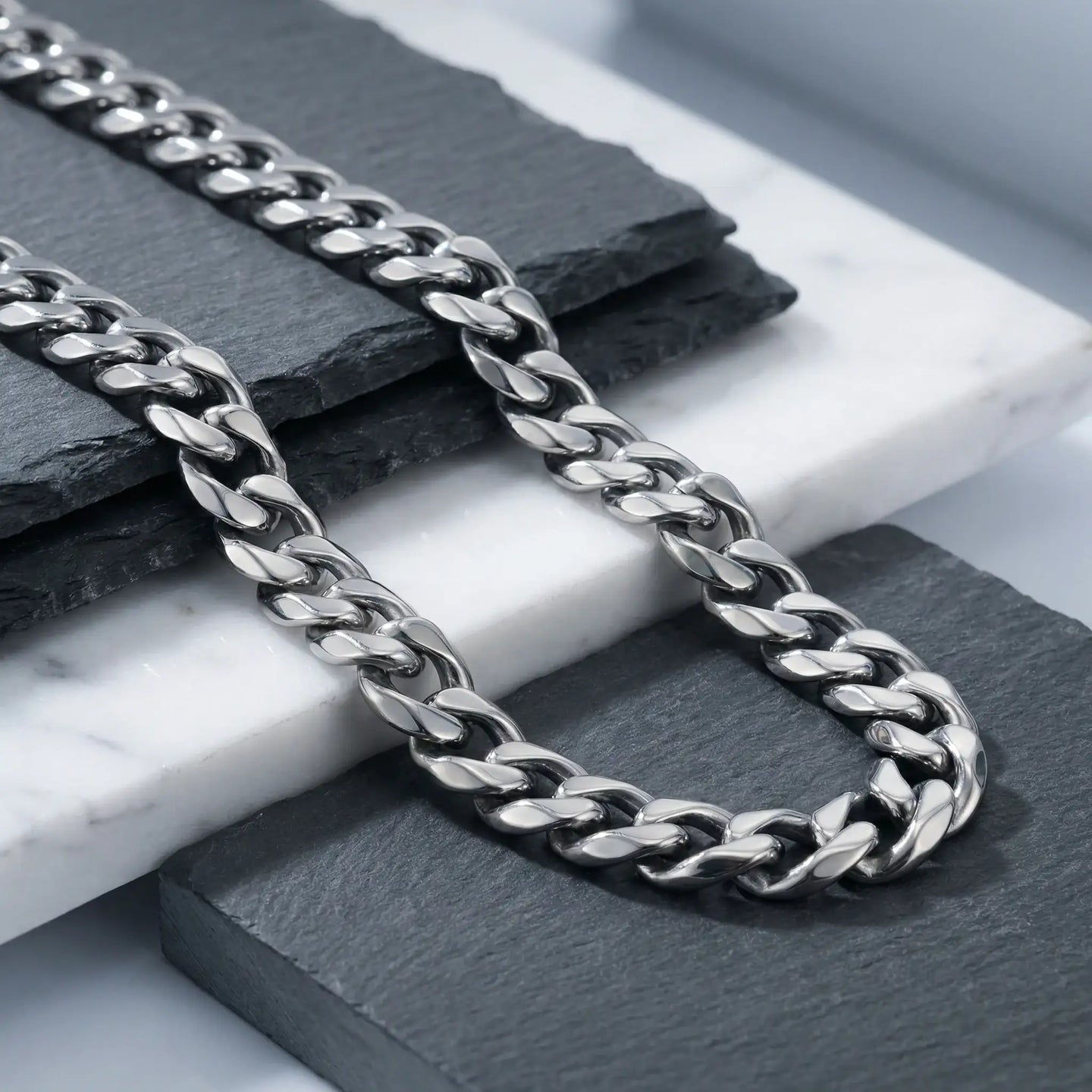 Stainless Steel 14mm Cuban Link Chain, 22 Inch - Larson Jewelers