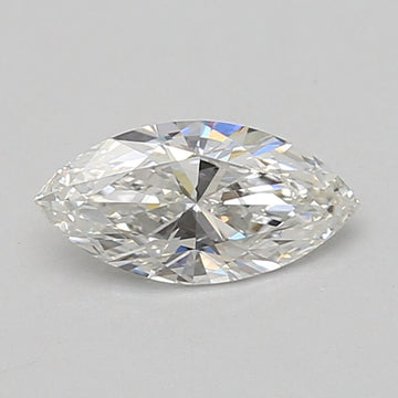 Marquise-cut lab-grown diamond with faceted surface reflecting light, displayed on neutral background.