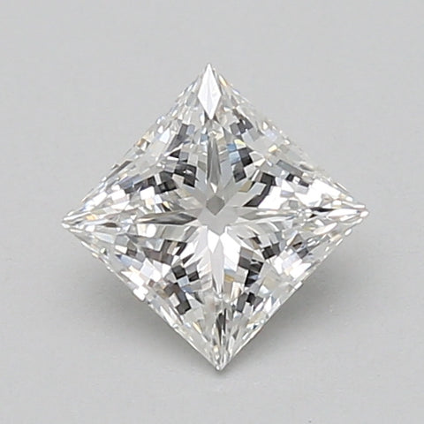 Princess-cut lab-grown diamond, 0.83 carat, with faceted surface reflecting light.