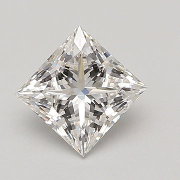 Princess-cut lab-grown diamond loose stone with clear faceting and light reflection, approximately 1.71 carats.