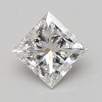 Princess cut lab grown diamond, 0.92 carat, loose stone with faceted surface and light reflections.