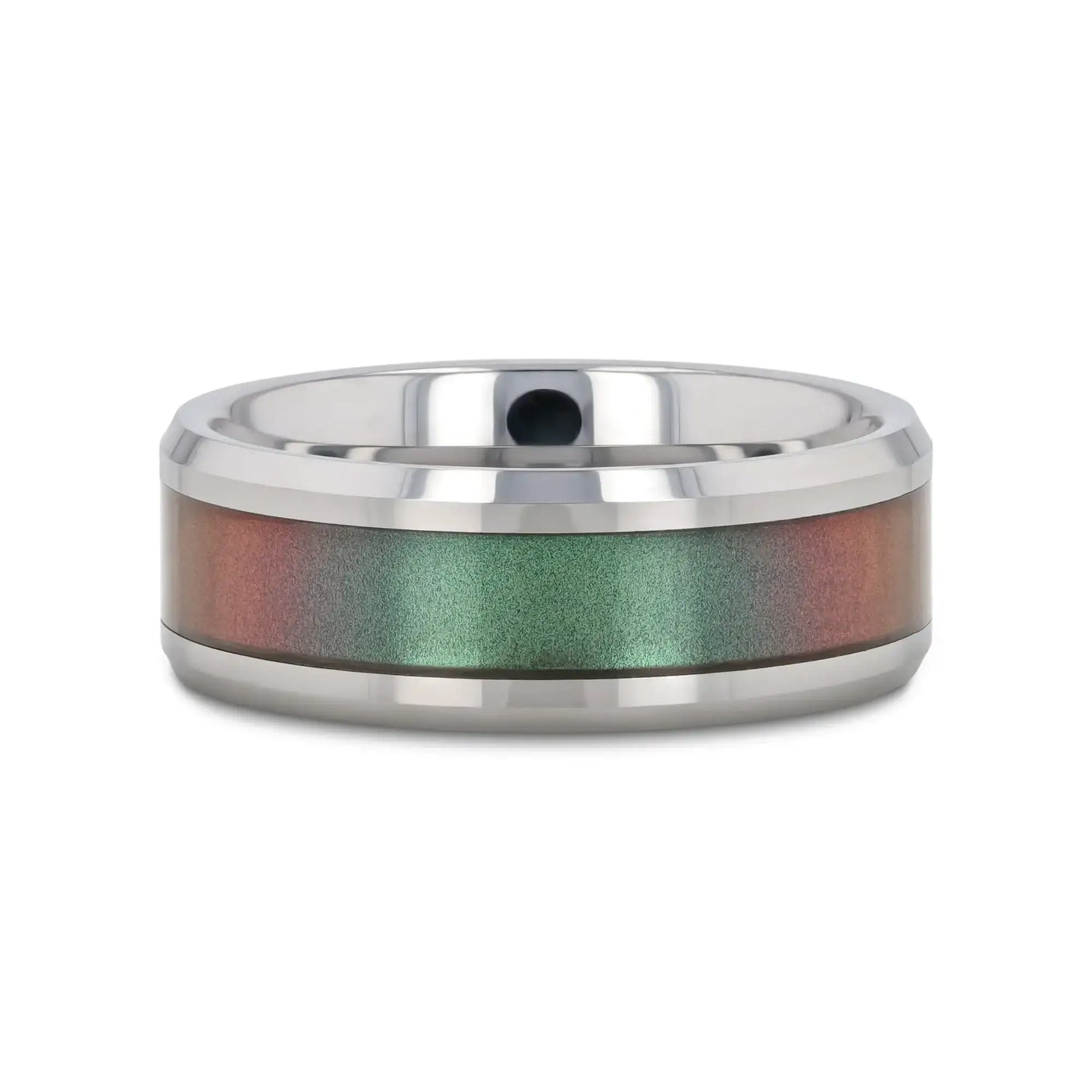 STINGRAY Tungsten Carbide Ring with Blue/Purple Color Changing Inlay - 4mm - 10mm - Larson Jewelers