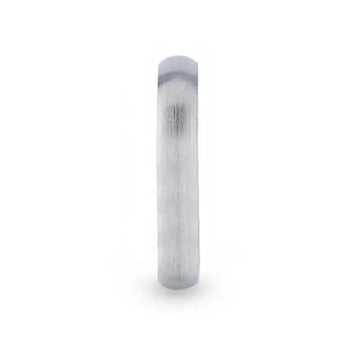 EMPEROR Silver Brushed Finish Domed Wedding Band - 4mm & 8mm - Larson Jewelers