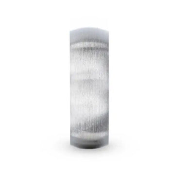 EMPEROR Silver Brushed Finish Domed Wedding Band - 4mm & 8mm - Larson Jewelers