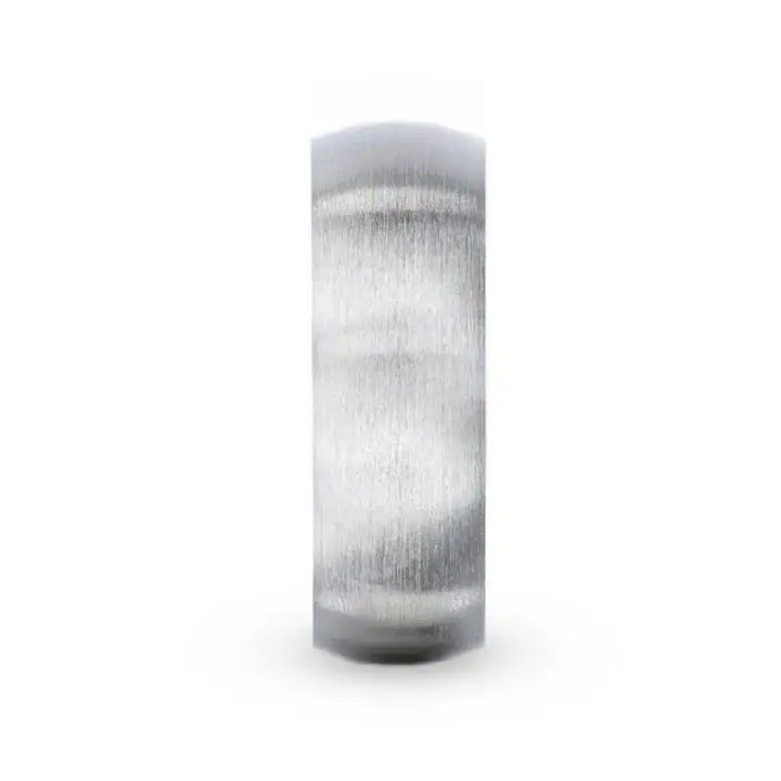 EMPEROR Silver Brushed Finish Domed Wedding Band - 4mm & 8mm - Larson Jewelers