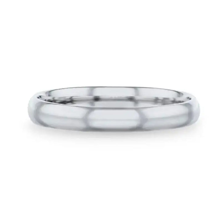 VIVID Silver Polished Finish Domed Wedding Band - 4mm & 8mm - Larson Jewelers