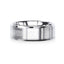 CASPER Silver Brushed Center Flat Style Wedding Band With Beveled Edges - 4mm & 8mm - Larson Jewelers