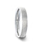 NOBILIA Silver Cross-Hatched Finish Flat Style Wedding Band - 4mm - Larson Jewelers