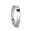 ARGENT Silver Polished Finish Flat Style Wedding Band - 4mm & 8mm - Larson Jewelers