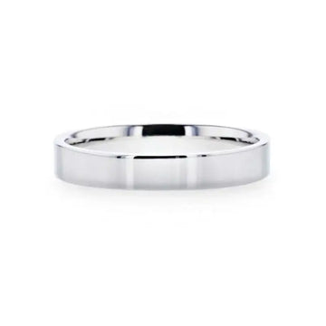 ARGENT Silver Polished Finish Flat Style Wedding Band - 4mm & 8mm - Larson Jewelers